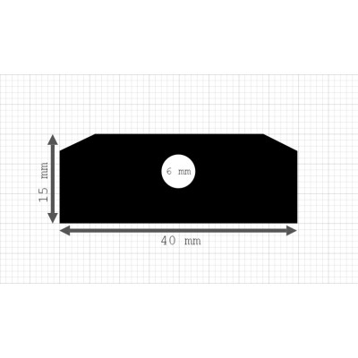 Luikenpakking | EPDM | 40 x 15 mm